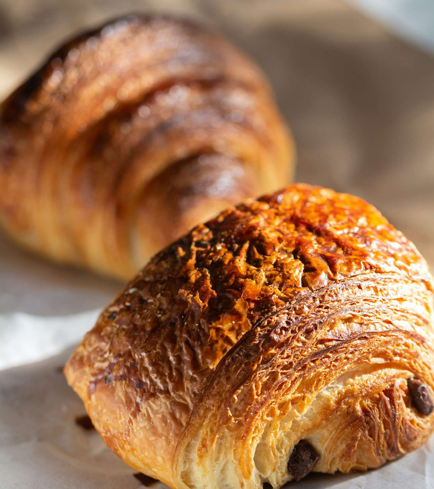 Freshly baked croissant