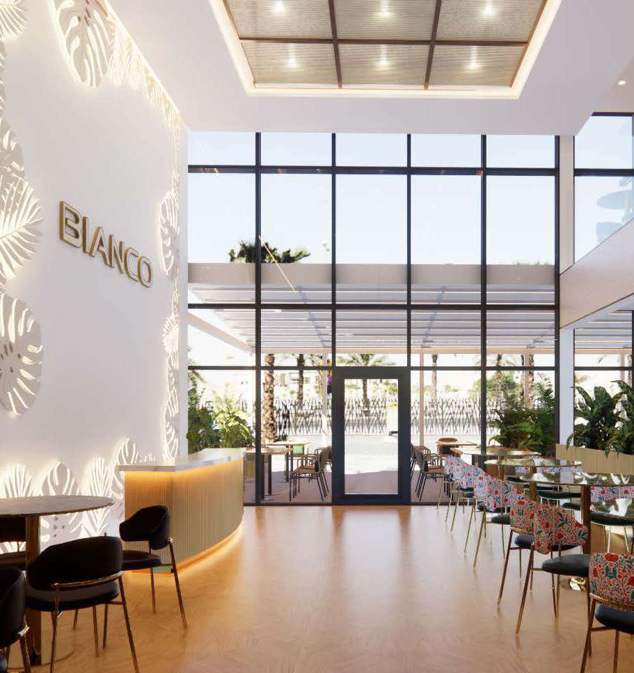Urban Kitchen glass facade interior